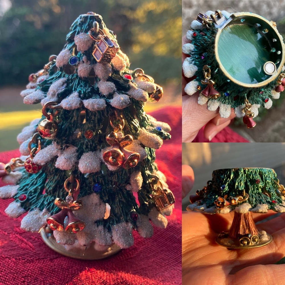 Jewelled Christmas Tree Trinket Box.